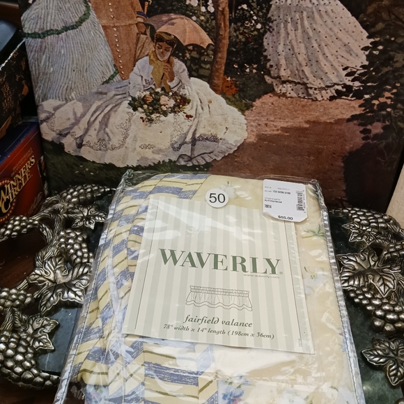 WAVERLY Fairfield Valance Window NEW Unopened Buttercream 78"W x 14"L. - Picture 2 of 4